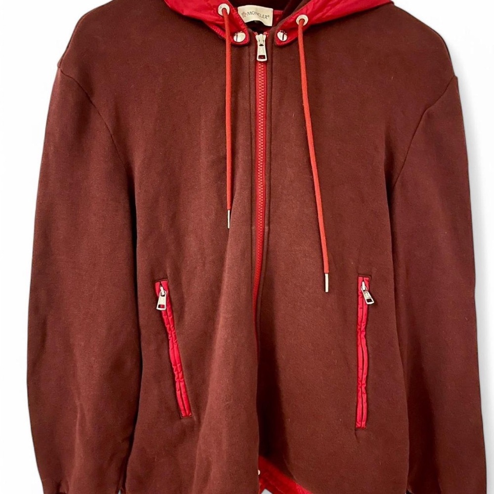 Moncler Red and Brown Lightweight Jacket